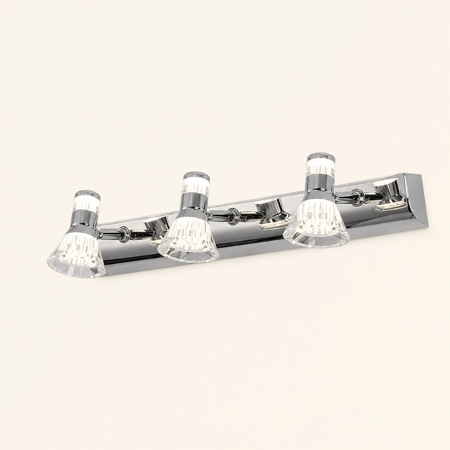 Kristy Conic Modern Multi Metal Mirror Front Vanity Wall Lamp, Silver - Lumpaz