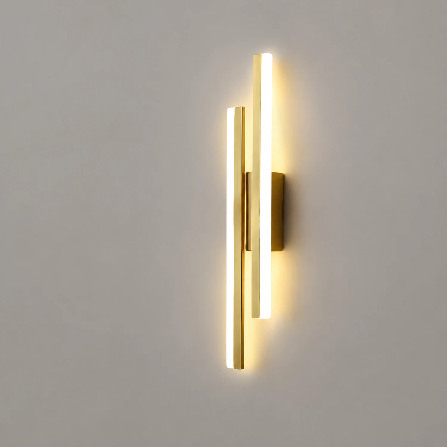 Alana Minimalist Geometric Wall Lamp, Acrylic/Metal, Black/White - Lumpaz
