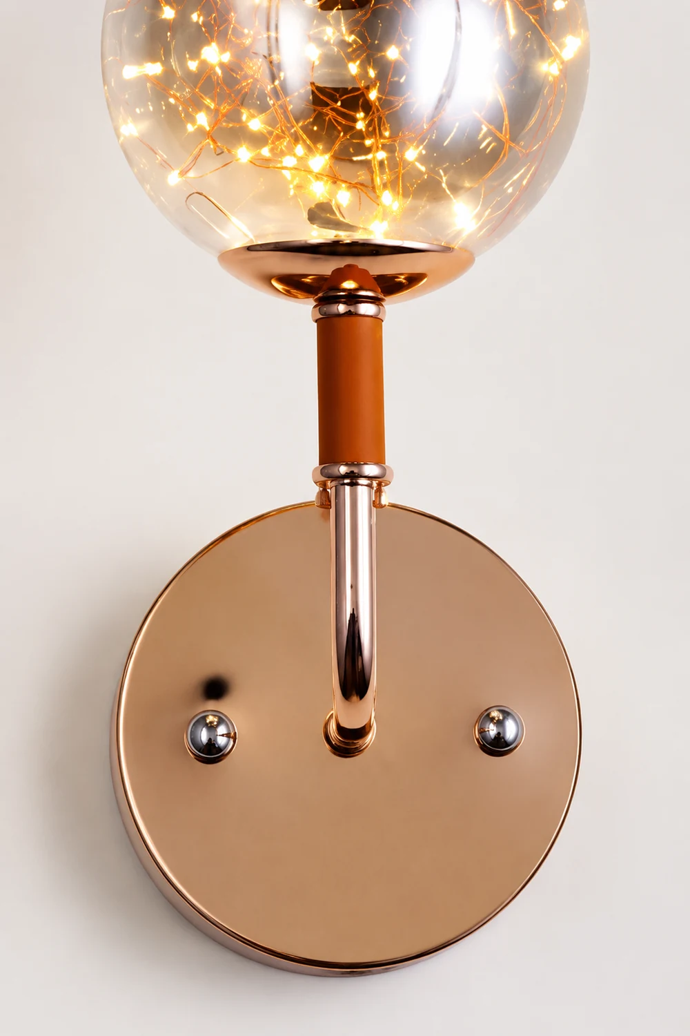 Valentina Wall Lamp Starry Globe Art Deco, Black/Gold, Bedroom - Lumpaz