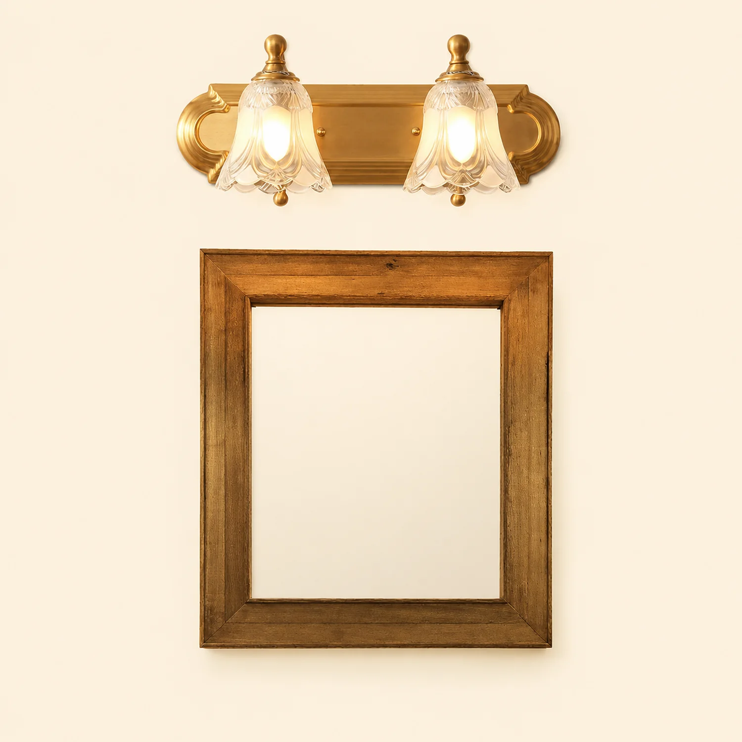Félicie Vintage Flower Glass Wall Lamp, White, Bathroom - Lumpaz