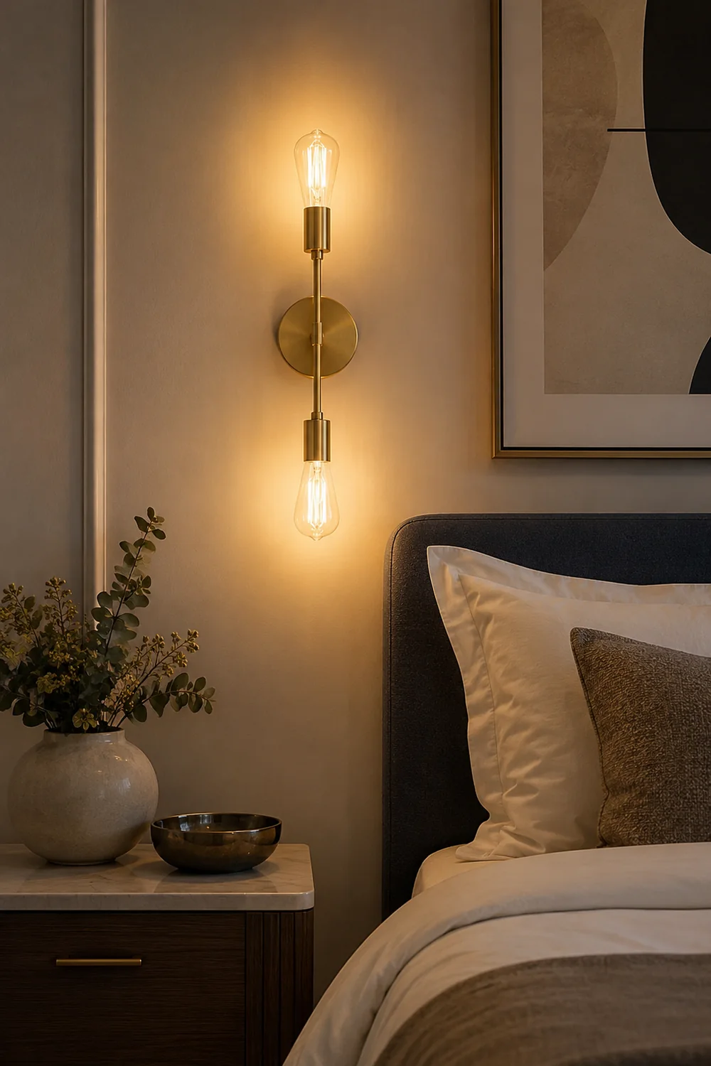 Alessio Modern Minimalist Wall Lamp, Metal, Black/Silver/Gold, Bathroom - Lumpaz