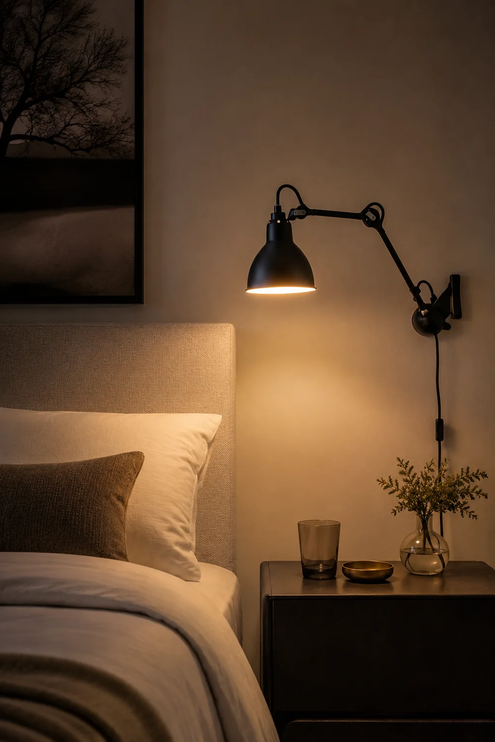 Brady Wall Lamp Modern/Minimalist, Adjustable Metal, 5-color, Living Room - Lumpaz