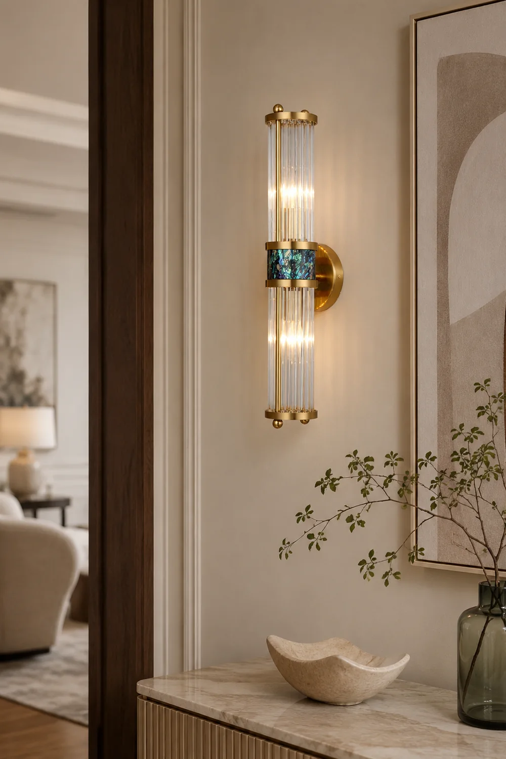 Fancy & Luxury Style Acrylic+Metal Wall Lamp Bedside Lamp For Bedroom - Lumpaz