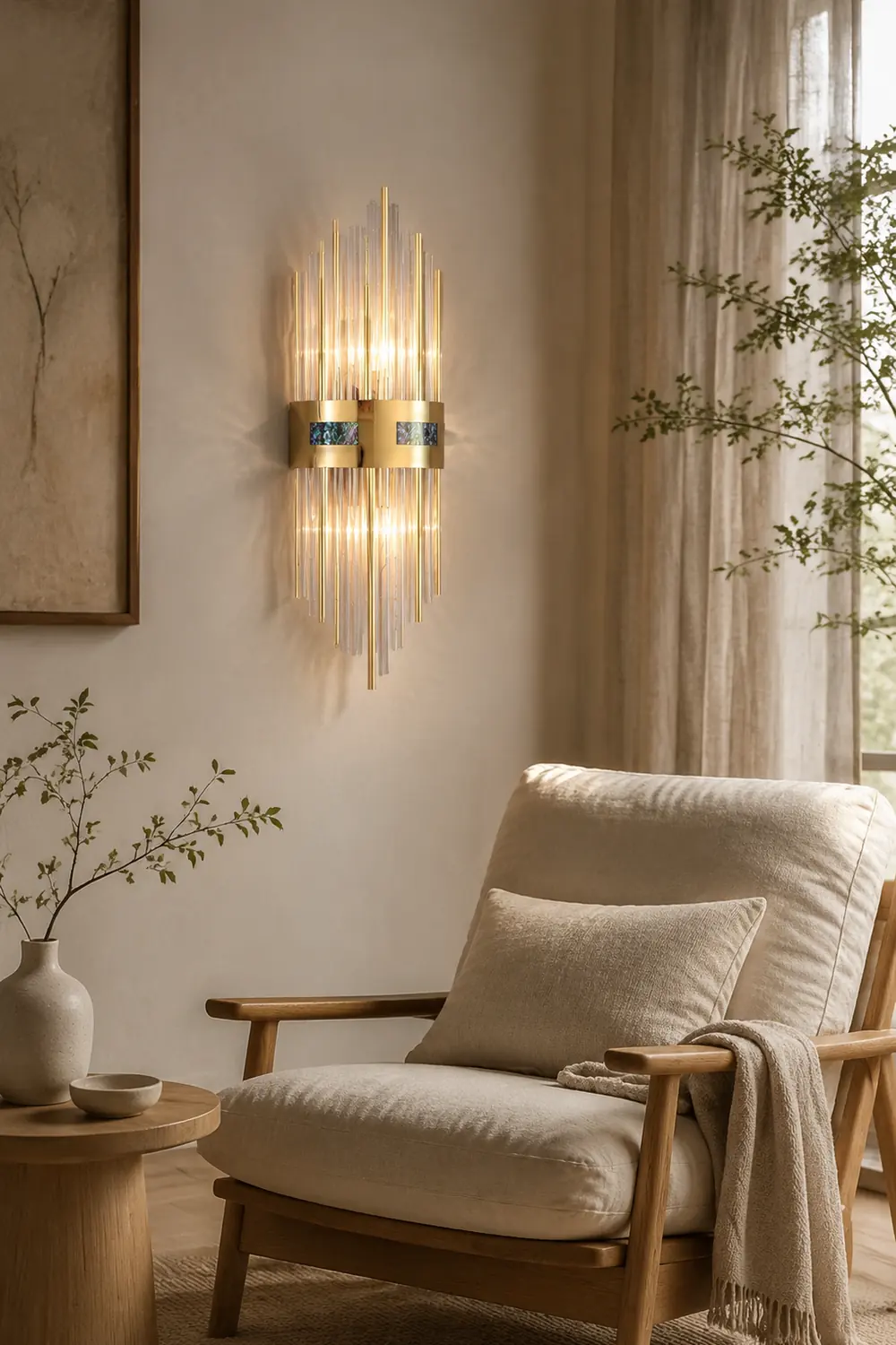 Crystal Wall Lamp Bedside Lamp, ∅18CM Bedroom/Living Room - Lumpaz