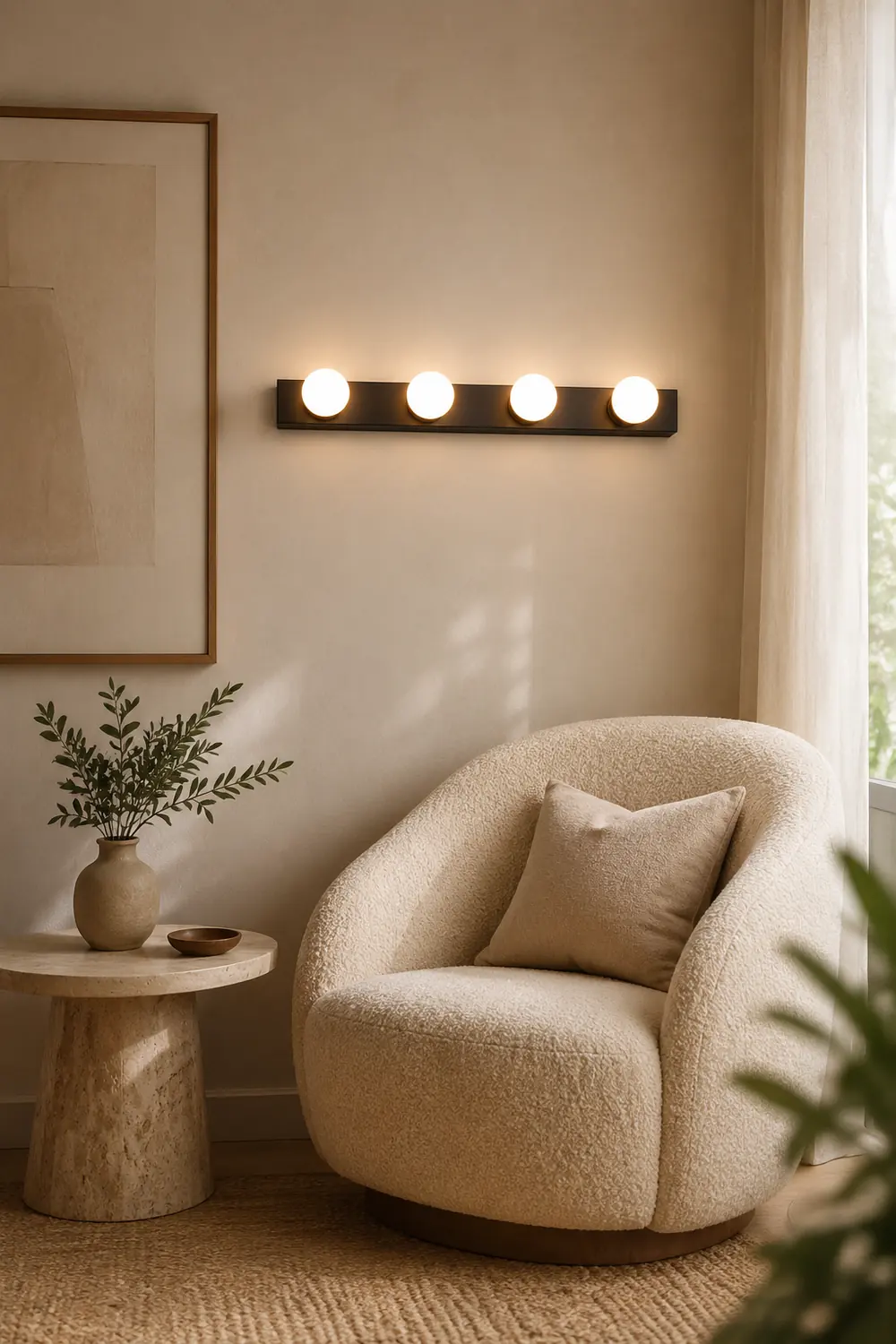 Valentina Modern Multi Metal Wall Lamp, Black/White - Lumpaz