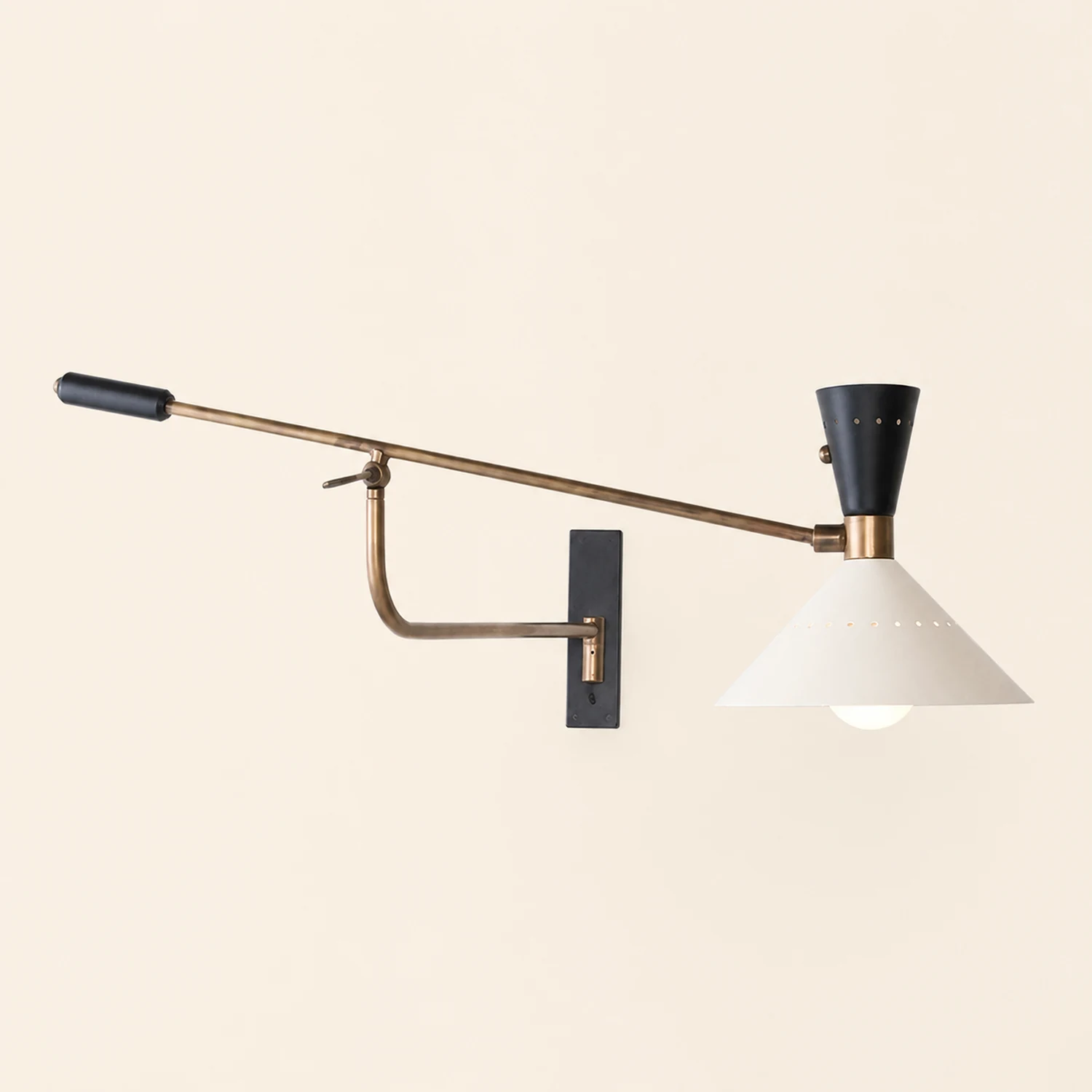 Carins Wall Lamp Nordic Creative Adjustable Metal White, Bedroom - Lumpaz