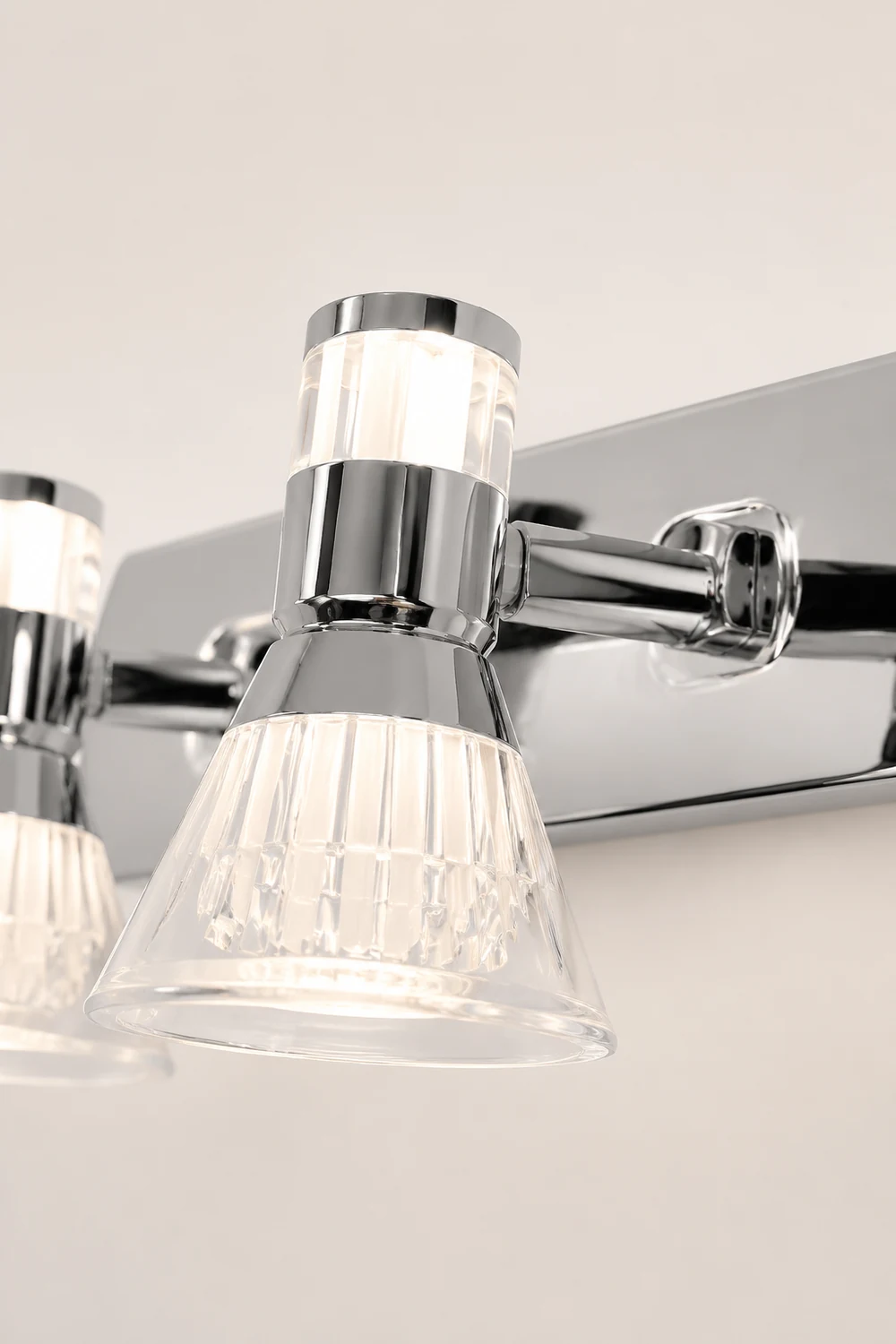 Kristy Conic Modern Multi Metal Mirror Front Vanity Wall Lamp, Silver - Lumpaz