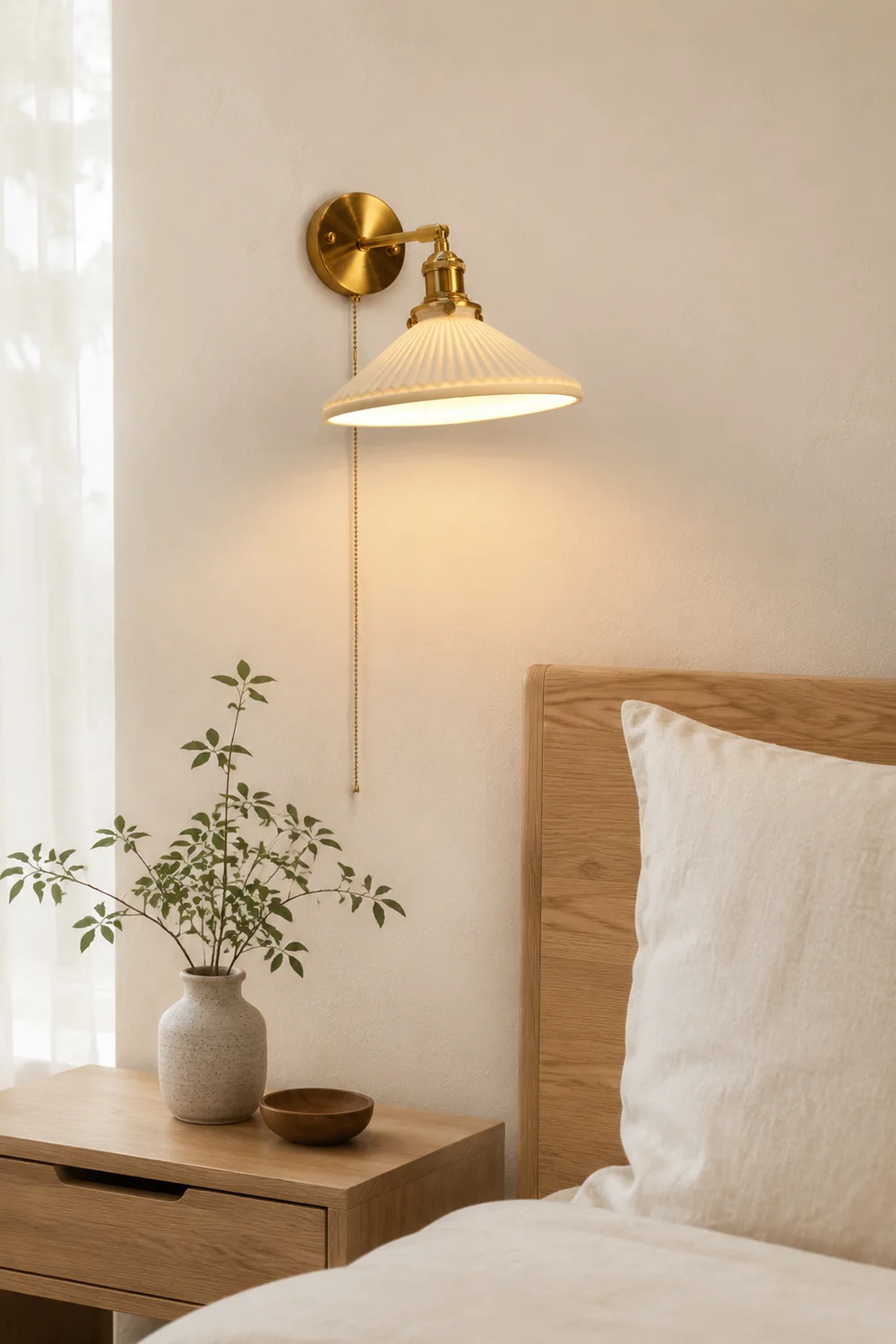 Lottie wrinkles Nordic  Modern Dresser Wall Lamp - Lumpaz