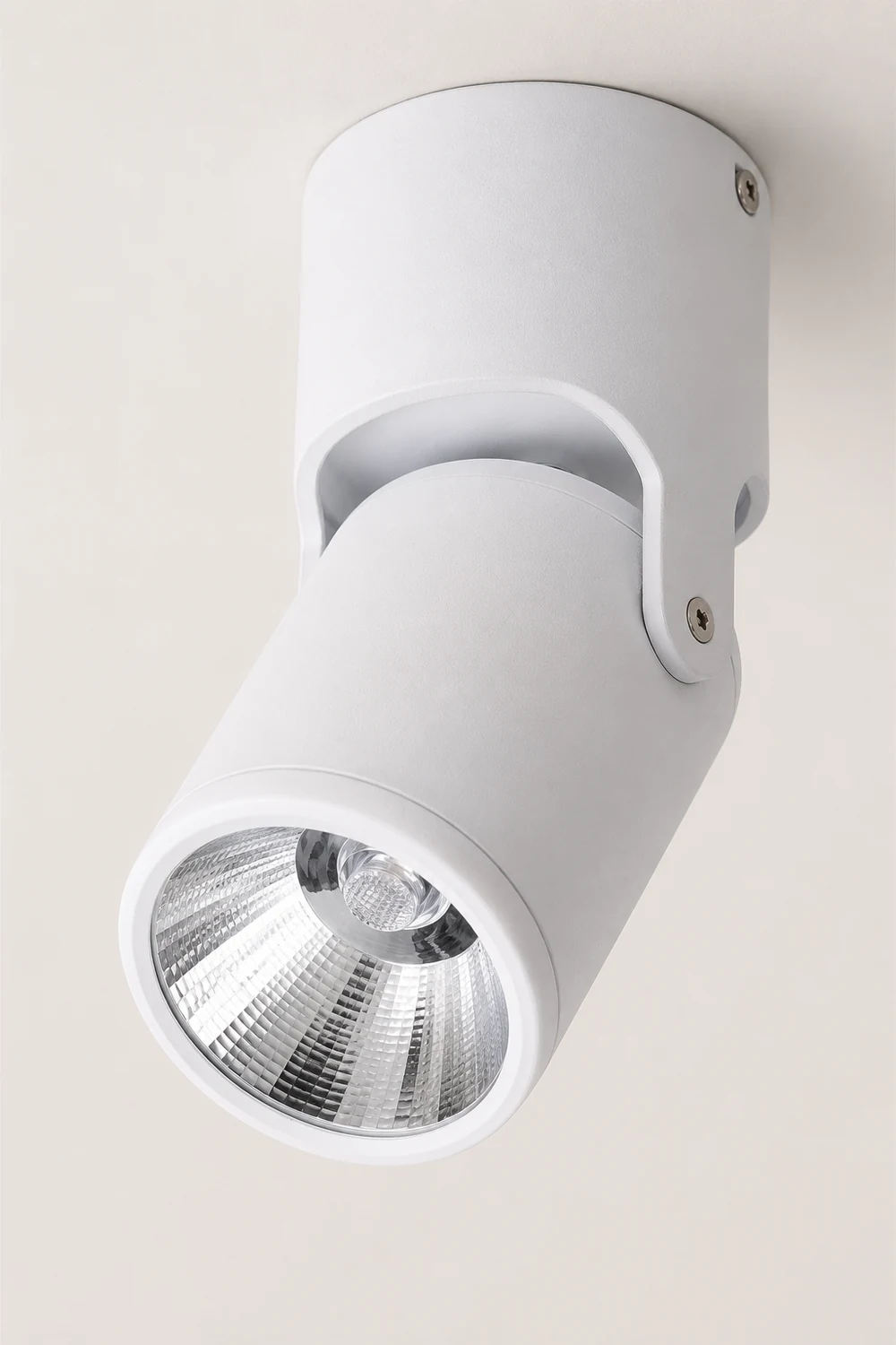 Novak Simple Rotatable Flush Mount Ceiling LED Spotlight, Black/White - Lumpaz
