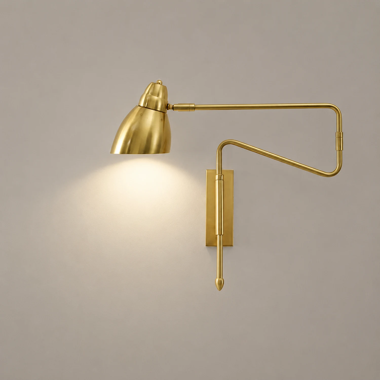Freja Wall Lamp Modern, Metal Adjustable, Black/Gold, Study - Lumpaz