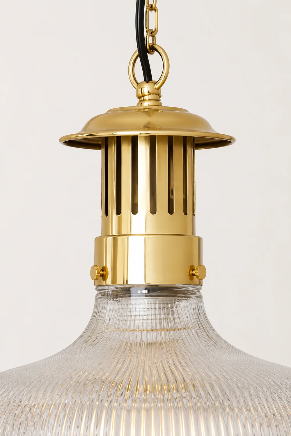 Alessio Vintage Industrial LED Pendant Light Glass Bedroom Kitchen - Lumpaz