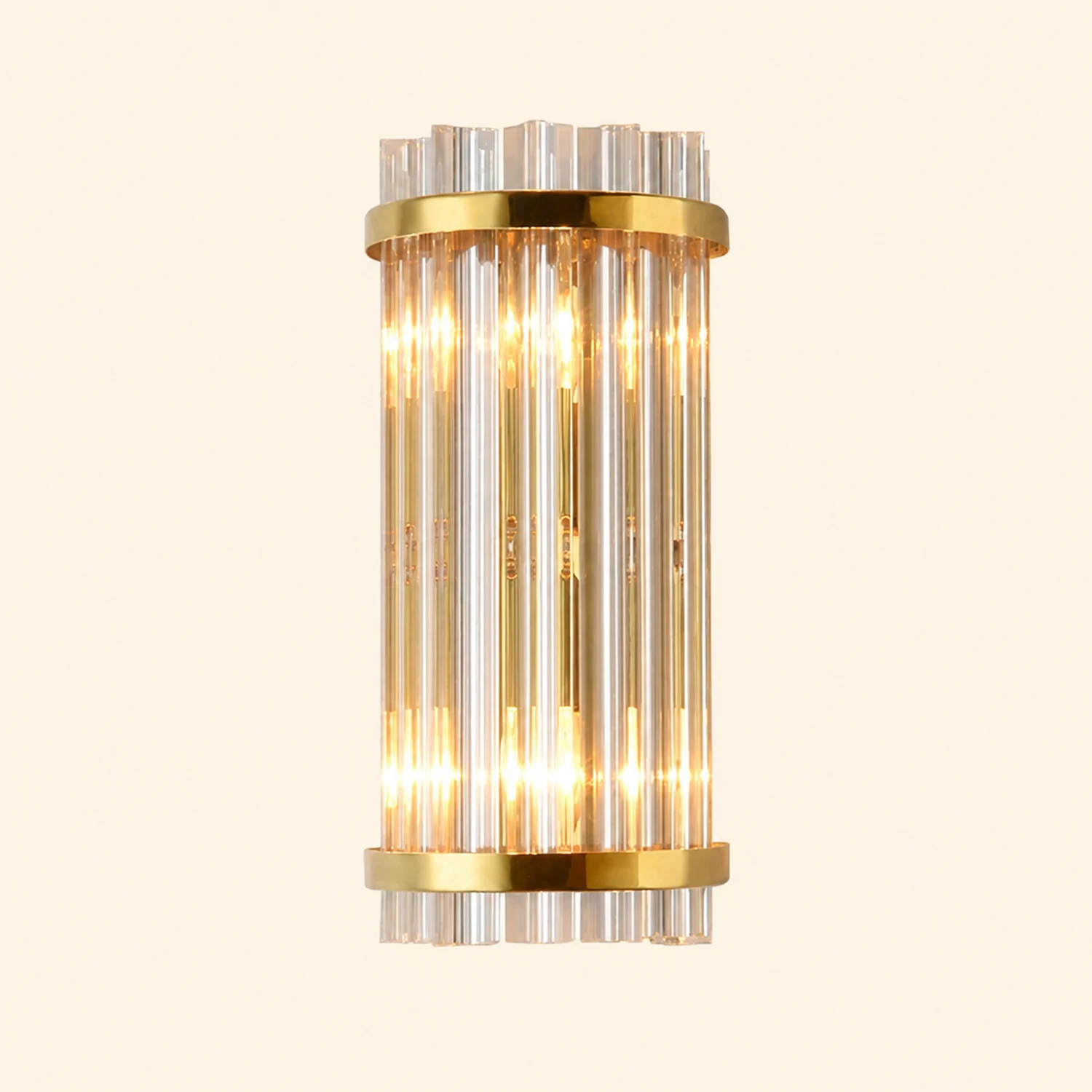 Kristy Luxury Gold Crystal Bedroom Bedside Wall Lamp - Lumpaz