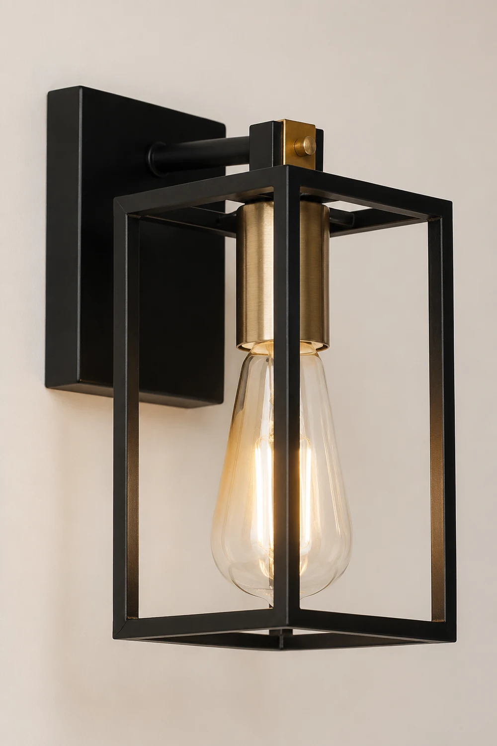 Alessio Industrial Minimalist Wall Lamp, Black, Basement - Lumpaz