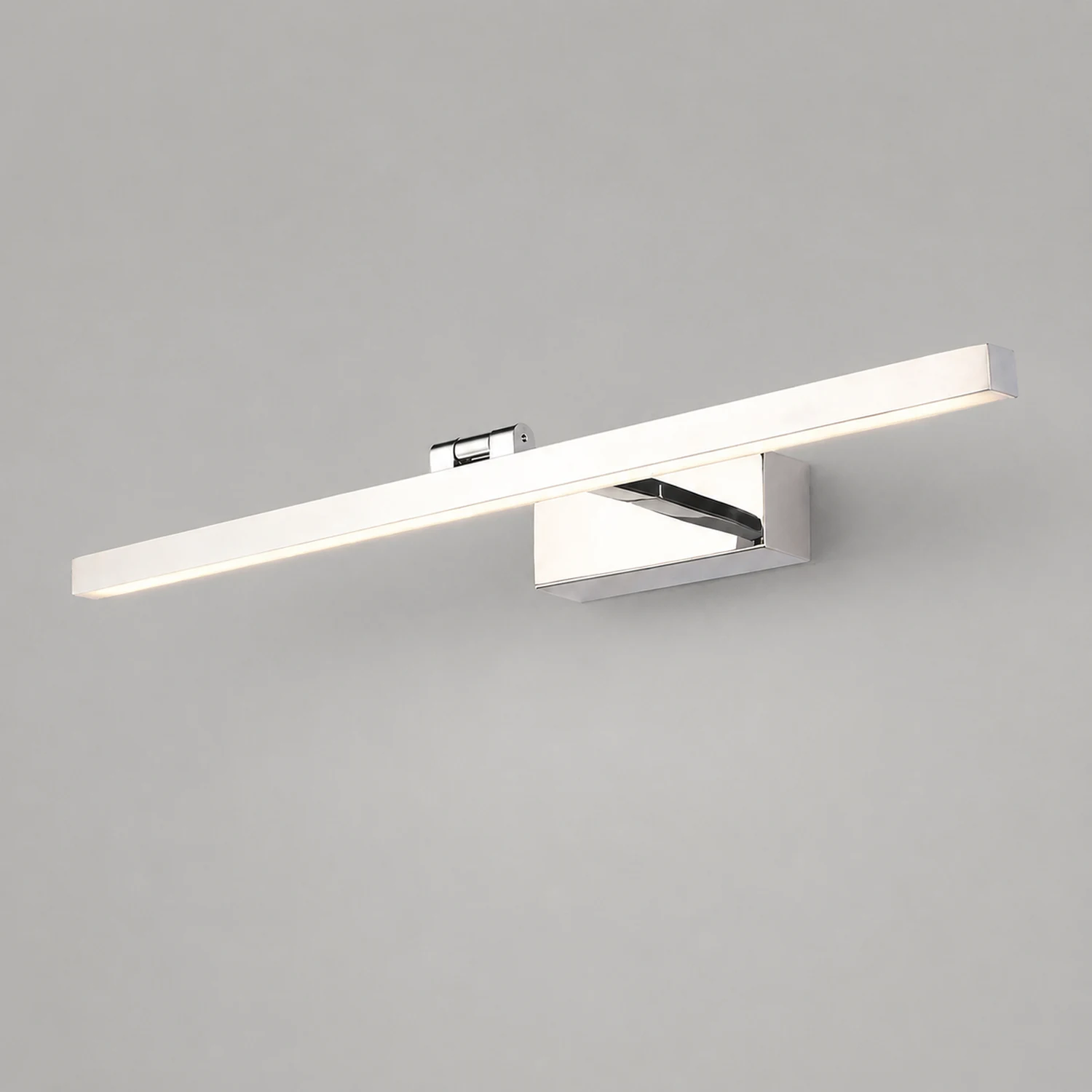 Edge Wall Lamp Linear Mirror Front Vanity, Black/White, Bathroom - Lumpaz