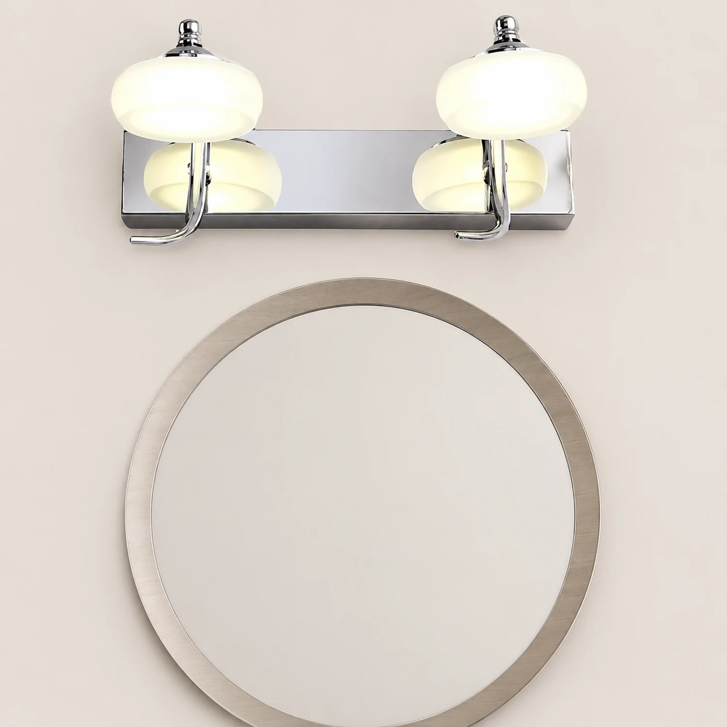 Leigh Modern Lantern Glass Wall Lamp, 2/3 Light, Bathroom - Lumpaz