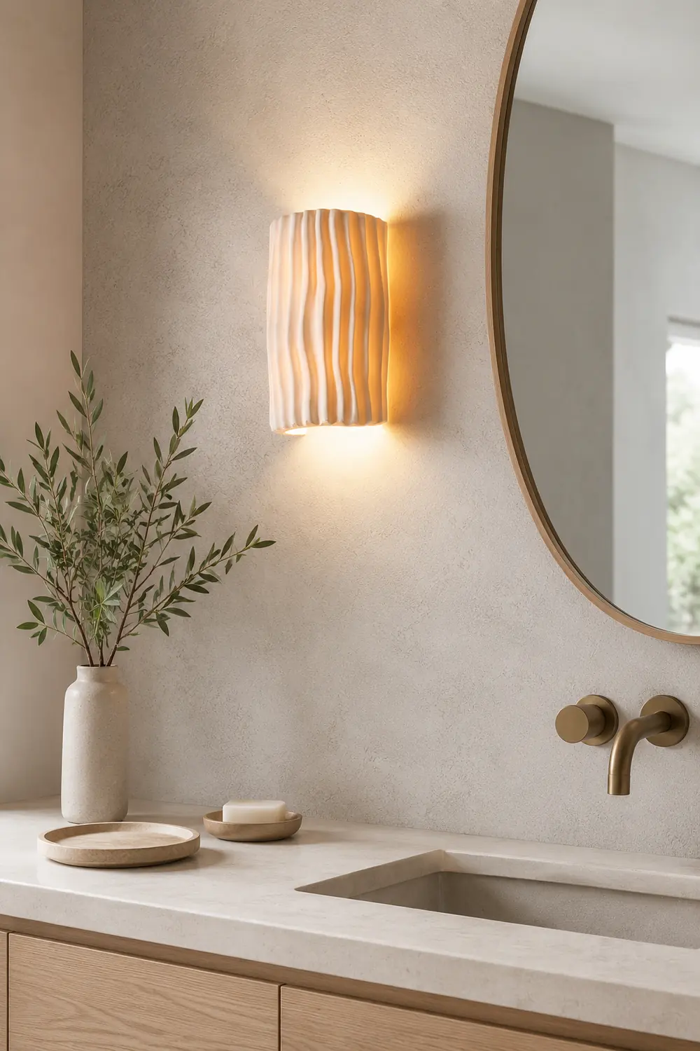 Morandi Retro LED Wall Lamps White/Gray/Orange/Green Resin Bedroom - Lumpaz