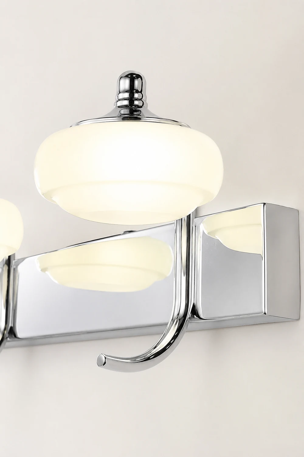 Leigh Modern Lantern Glass Wall Lamp, 2/3 Light, Bathroom - Lumpaz