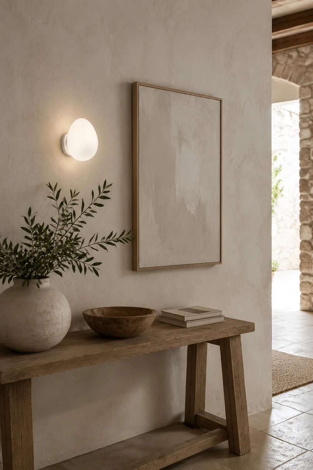 Valentina Design Geometric Glass Vanity Wall Light, White - Lumpaz
