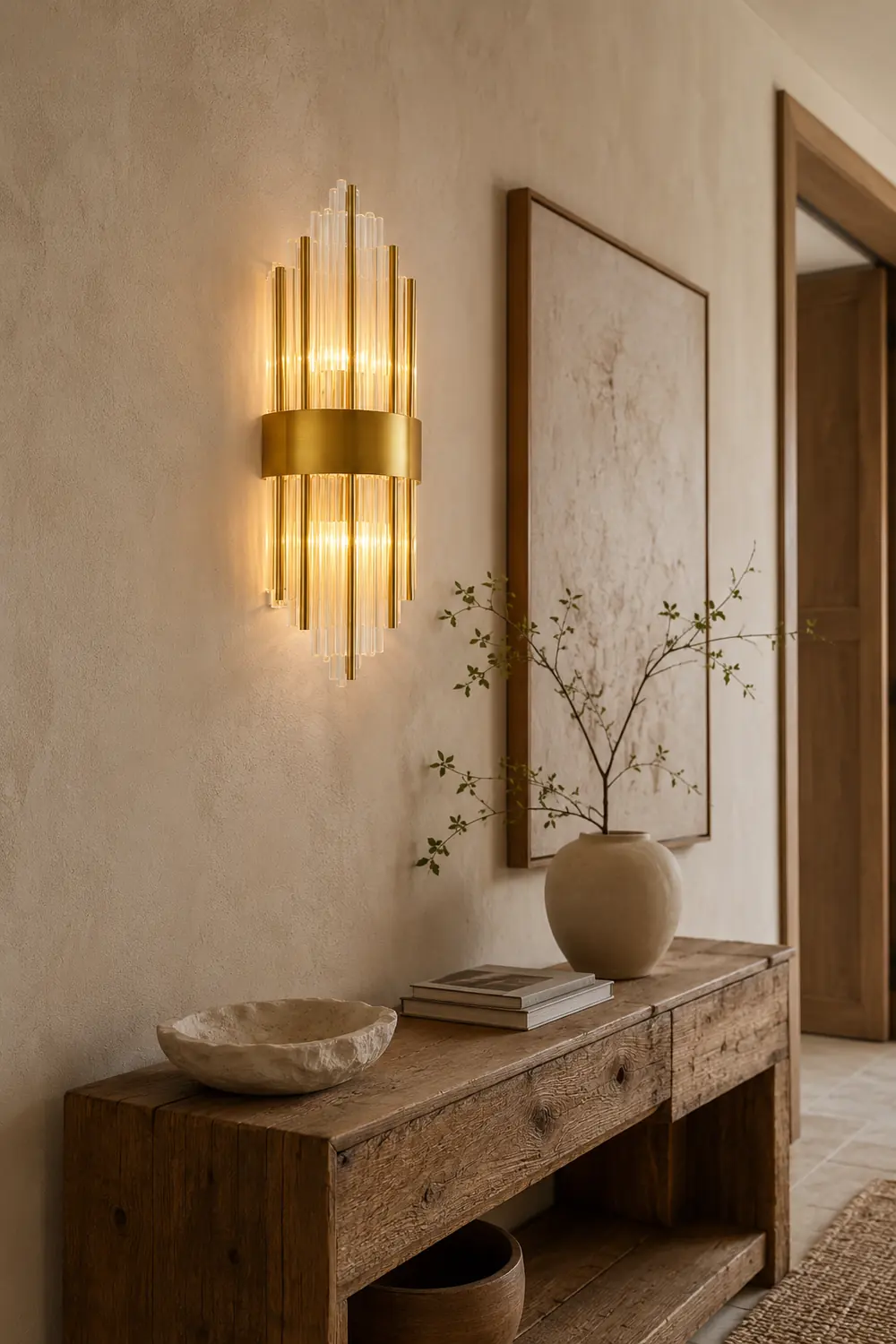 Kristy Luxury Gold Crystal Bedroom Bedside Wall Lamp - Lumpaz