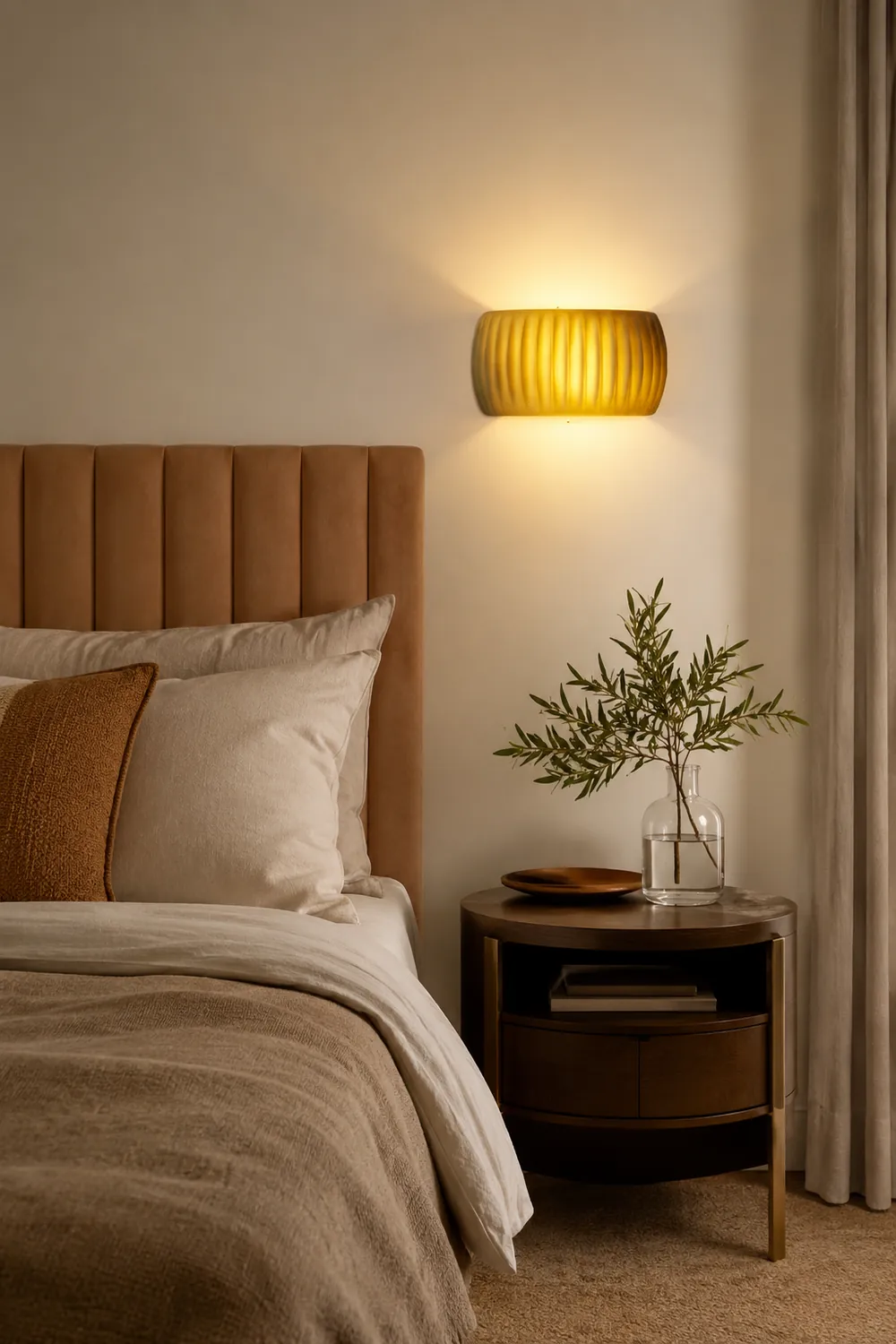Hailie Modern LED Wall Lamp Orange/Green Metal/Resin Bedroom - Lumpaz