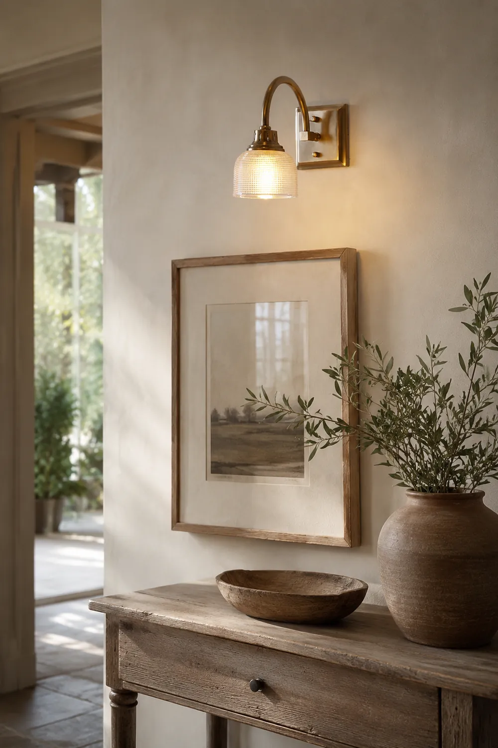 Alessio Vintage Bowl-shaped Metal/Glass Wall Lamps, Gold - Lumpaz