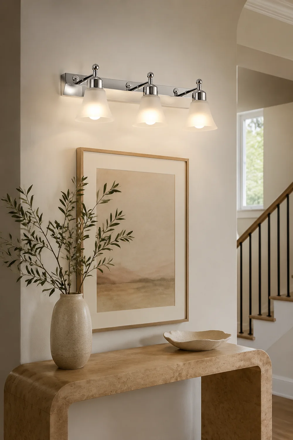 Leigh Nordic Flower Shaped Steel&Glass Bedroom Wall Lamps, Sliver - Lumpaz
