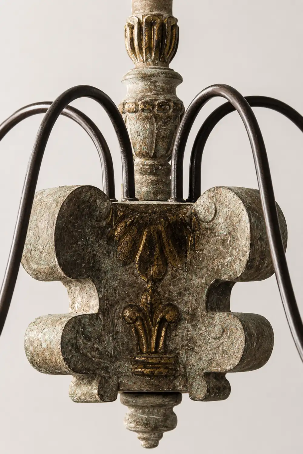 Silva Retro Design LED Chandelier Bronze Metal Living Room - Lumpaz