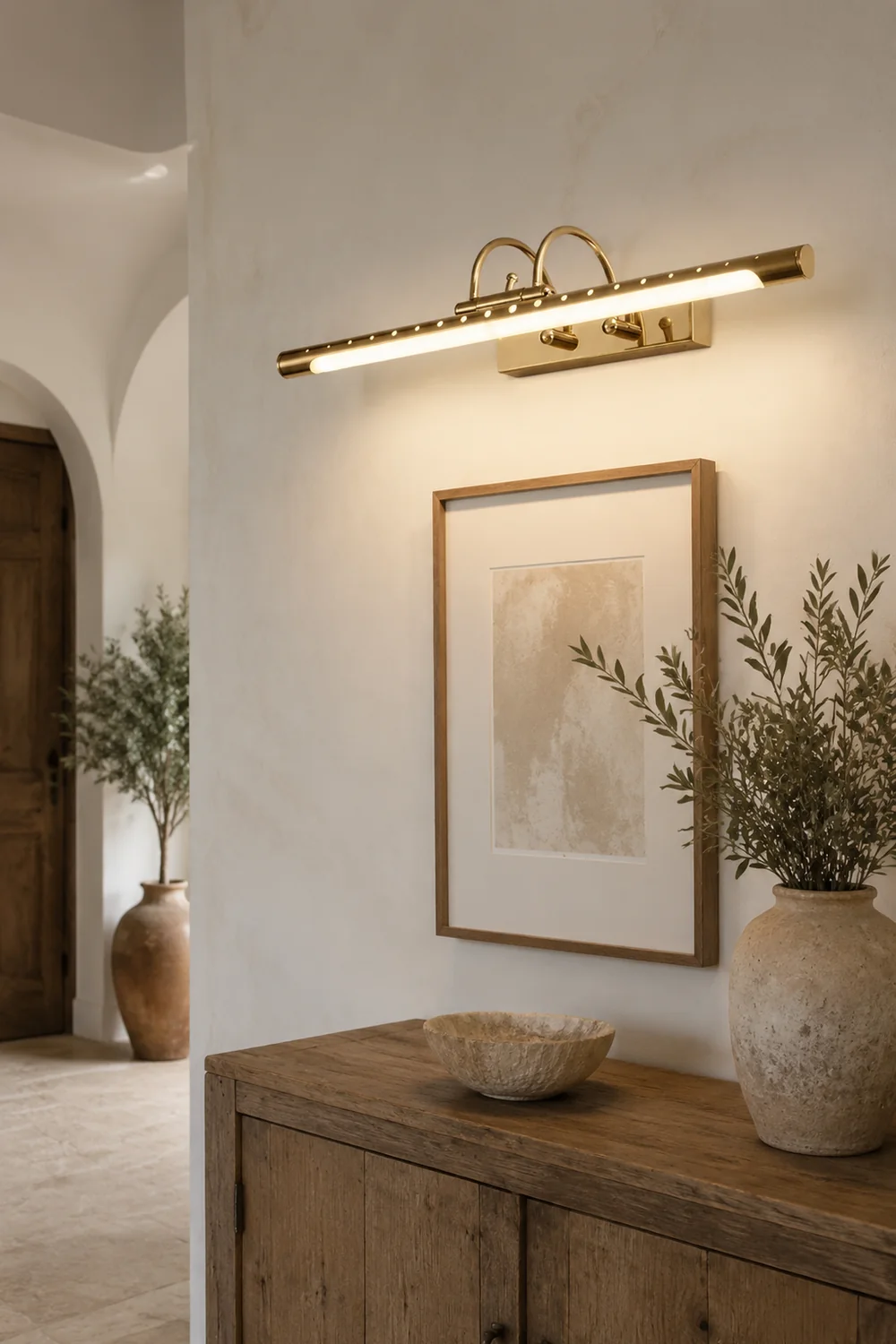 Eryn Modern Linear Vanity Wall Lamp, Gold, Bathroom/Kitchen - Lumpaz
