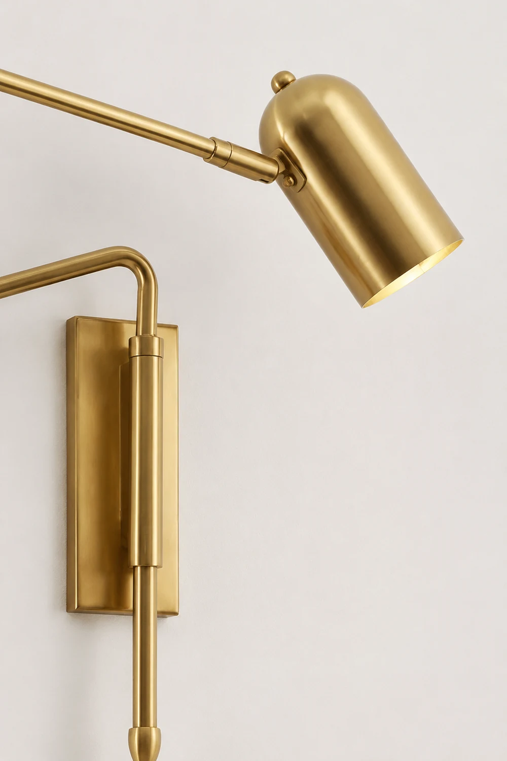 Freja Wall Lamp Modern, Metal Adjustable, Black/Gold, Study - Lumpaz