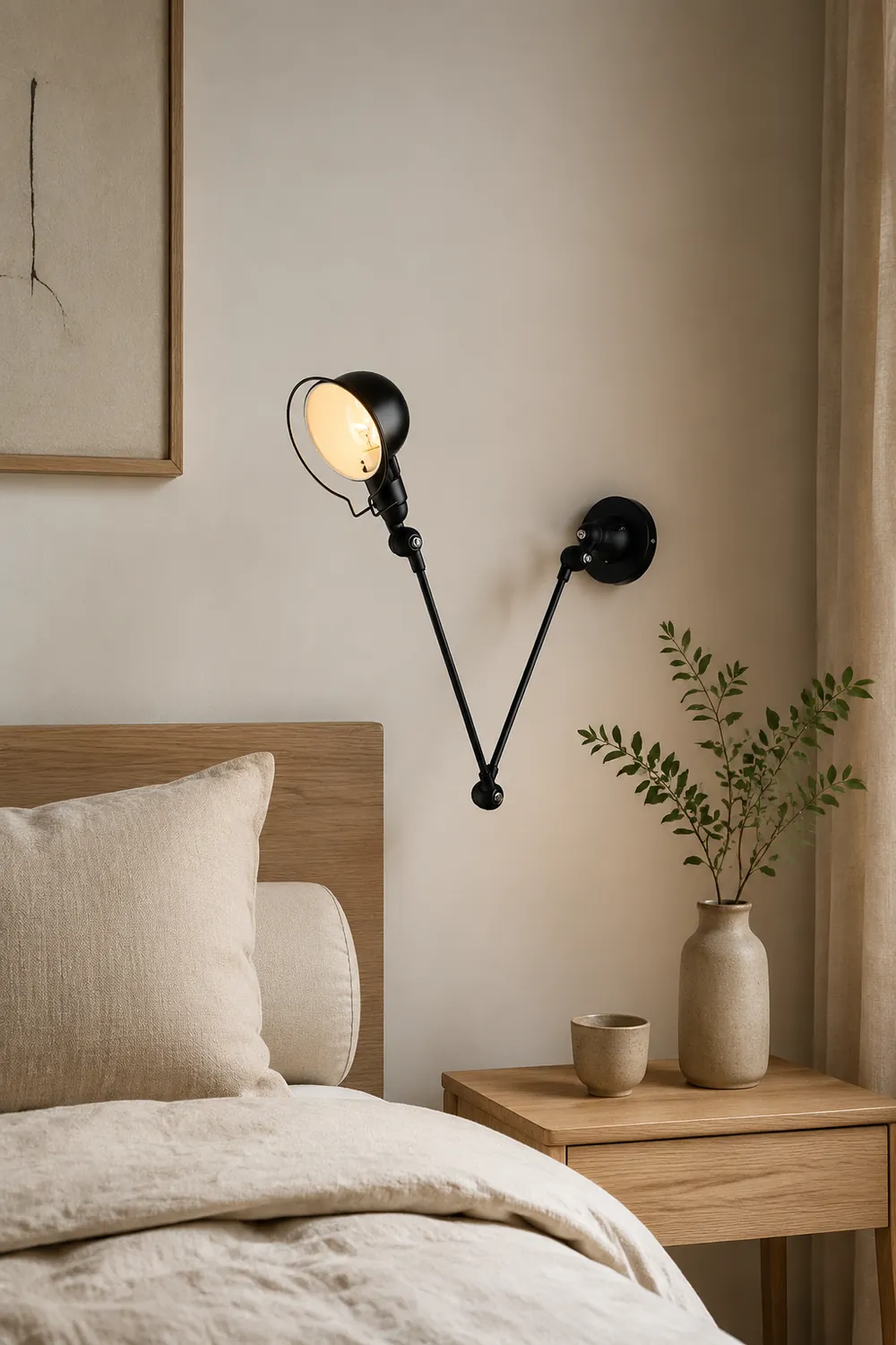 Brady Wall Lamp Bowl Circle Adjustable Metal, 2 Color, Living Room - Lumpaz