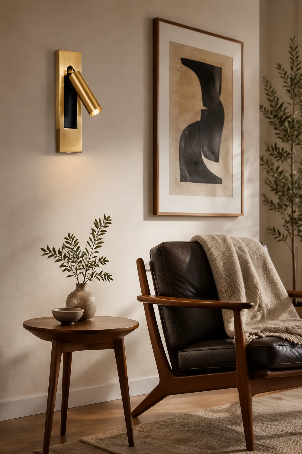 Orr Traditional Adjustable Metal Wall Lamp Spotlight, Black/Gold - Lumpaz