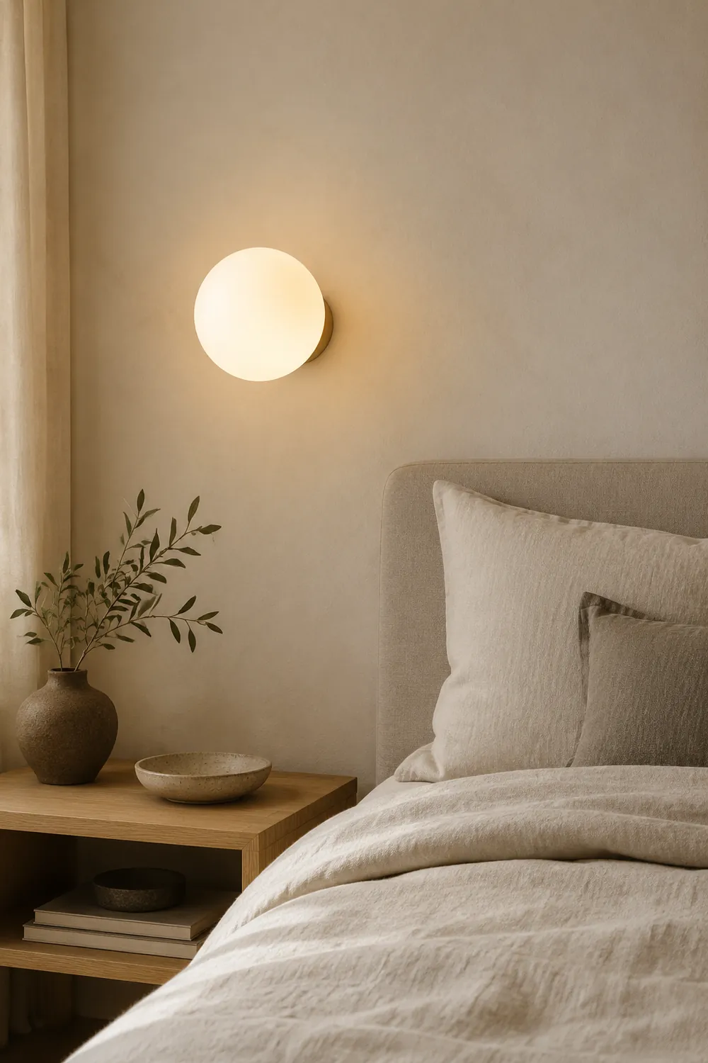 Valentina Modern Globe Shape Vanity Metal Glass LED Wall Lamp - Lumpaz