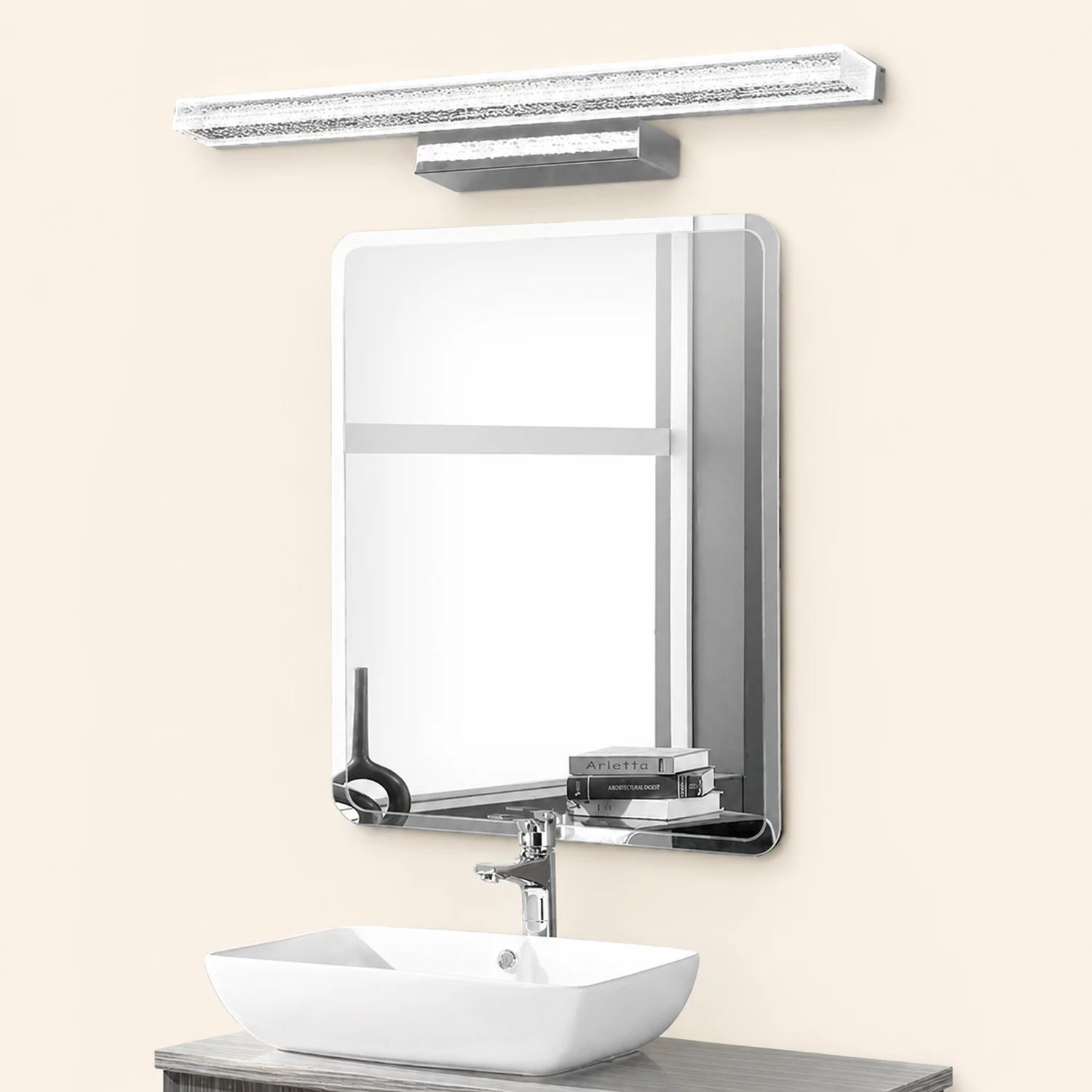Leigh Modern Rectangular Metal Modern Wall Lamp, Silver - Lumpaz