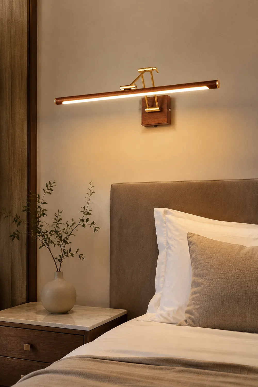 Ozawa Nordic Linear Adjustable Swing Arm Vanity Wall Lamp - Lumpaz
