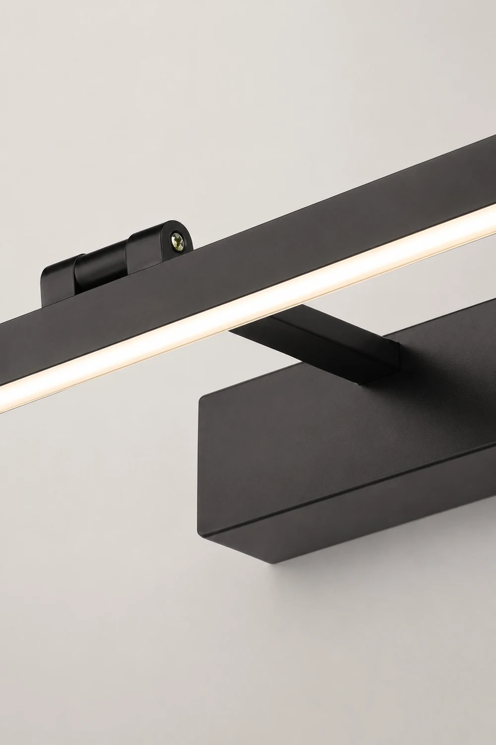 Edge Wall Lamp Linear Mirror Front Vanity, Black/White, Bathroom - Lumpaz