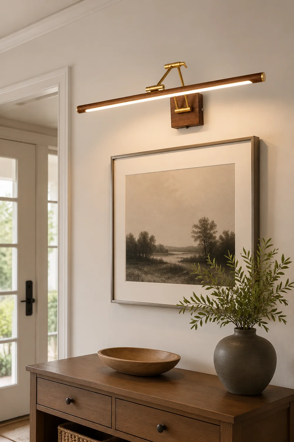 Ozawa Nordic Linear Adjustable Swing Arm Vanity Wall Lamp - Lumpaz