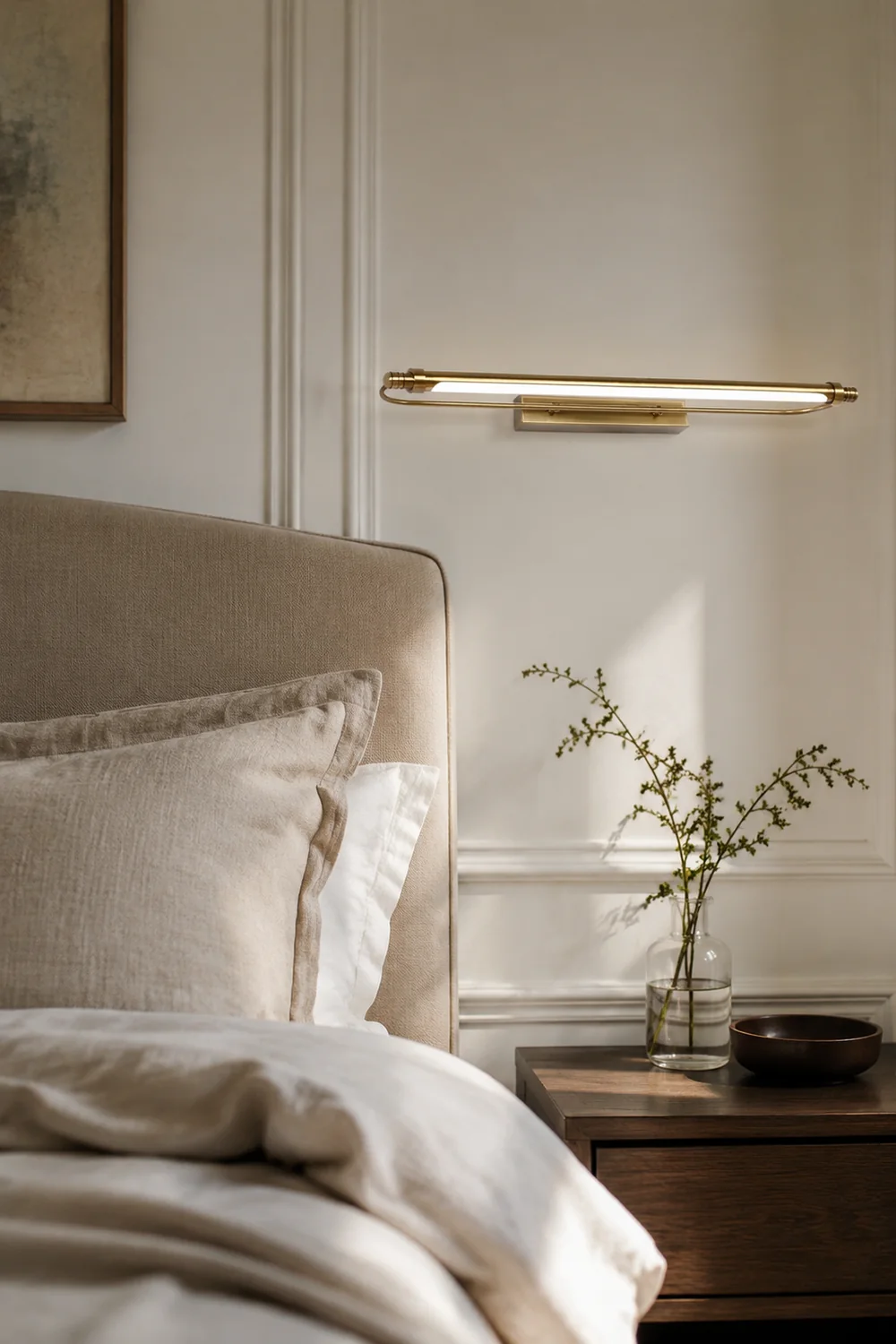 Leigh Modern Linear Metal Vanity Wall Lamp, Gold - Lumpaz