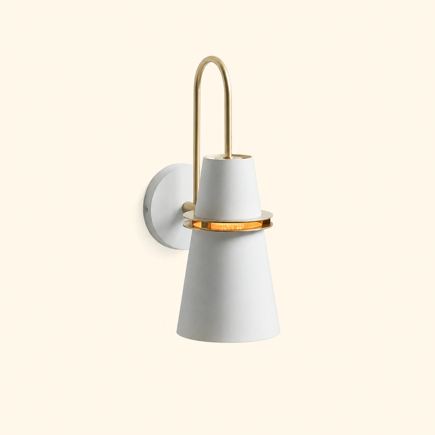 Morandi Modern Cone Metal Wall Lamp, Black/White/Blue - Lumpaz