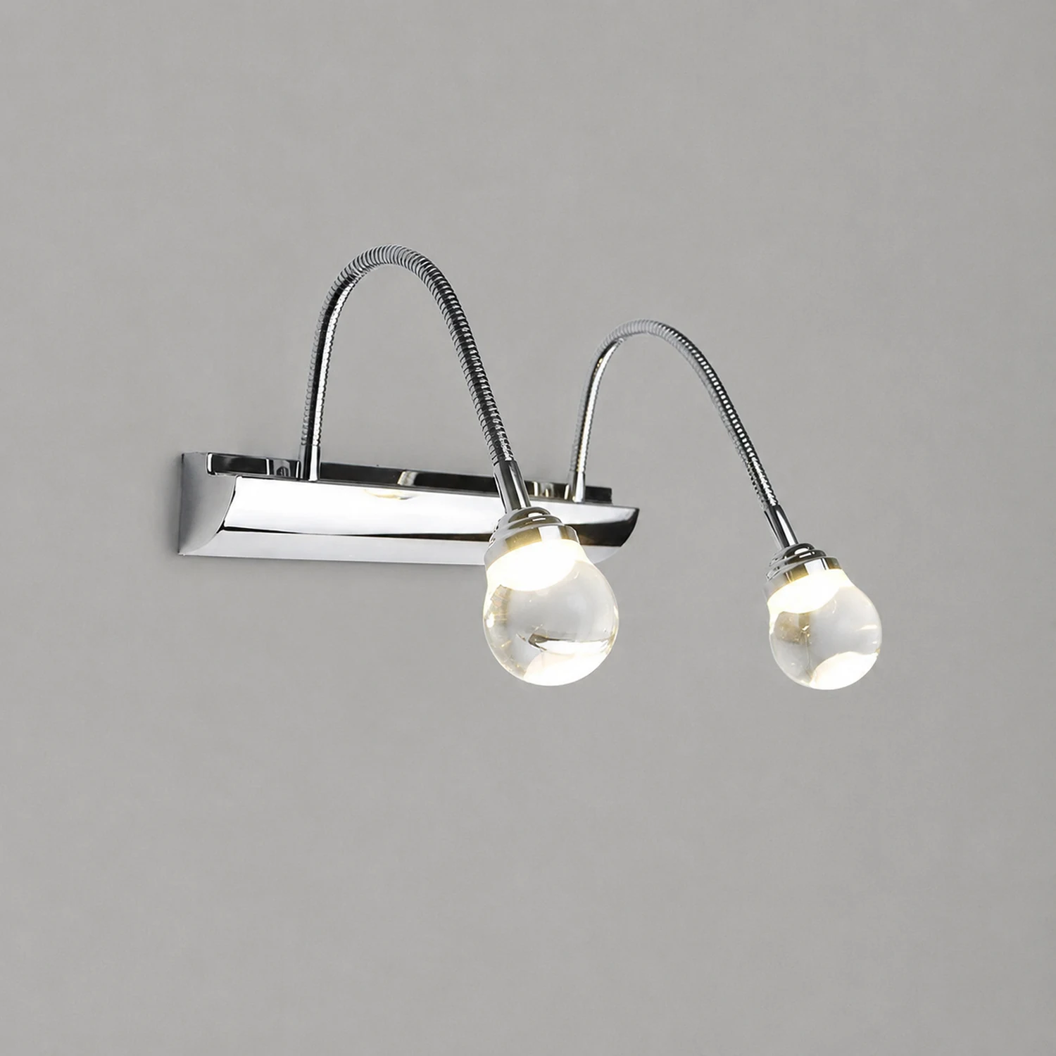 Leigh Modern Curve Around Steel/Acrylic Wall Lamp, White - Lumpaz