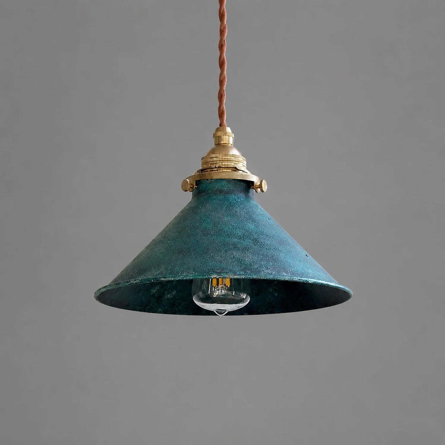Alessio Vintage LED Rustic Pendant Light Metal Blue Kitchen Balcony - Lumpaz