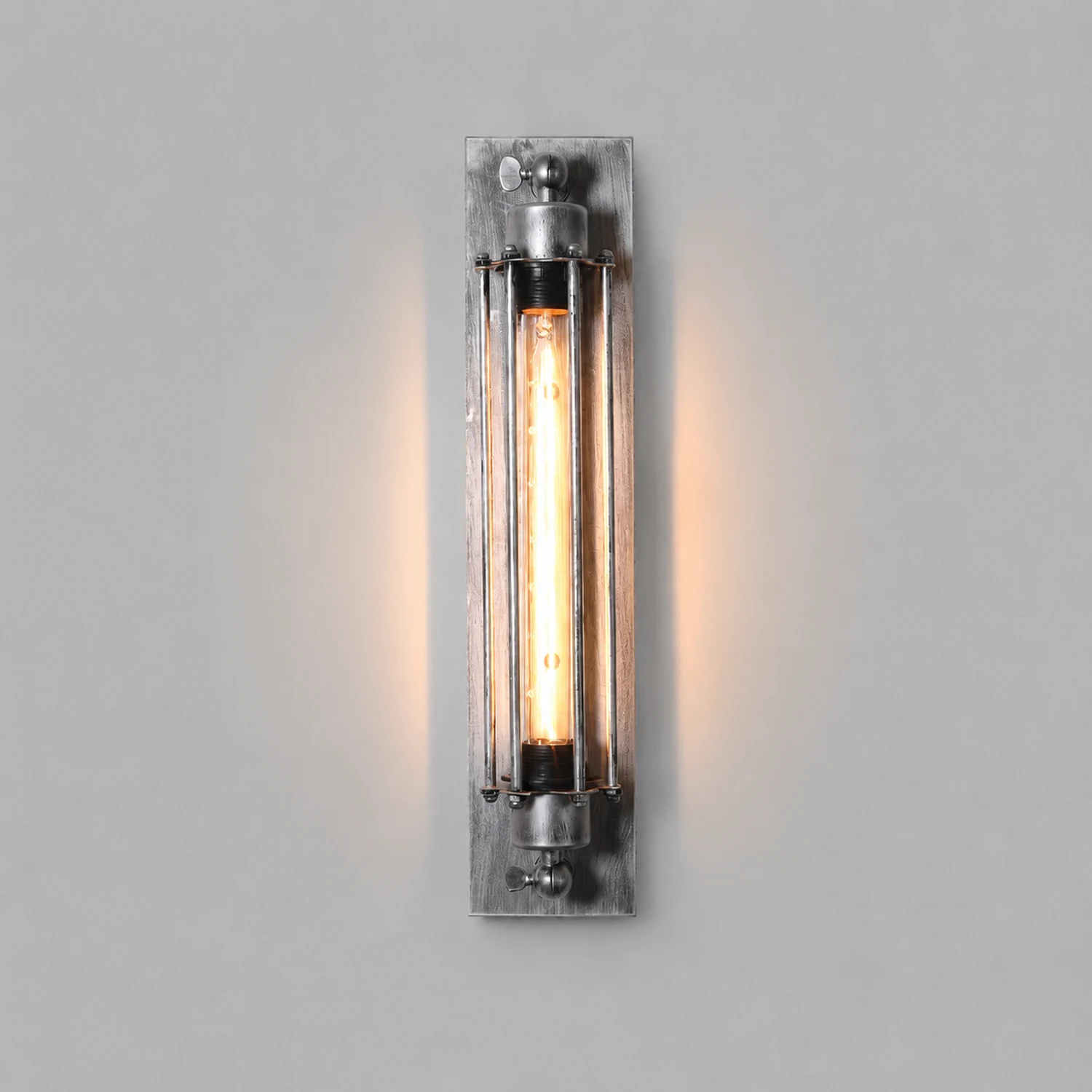 Alessio Vintage Cylinder Metal Wall Lamp,  Black/Red/Silver/Gold - Lumpaz