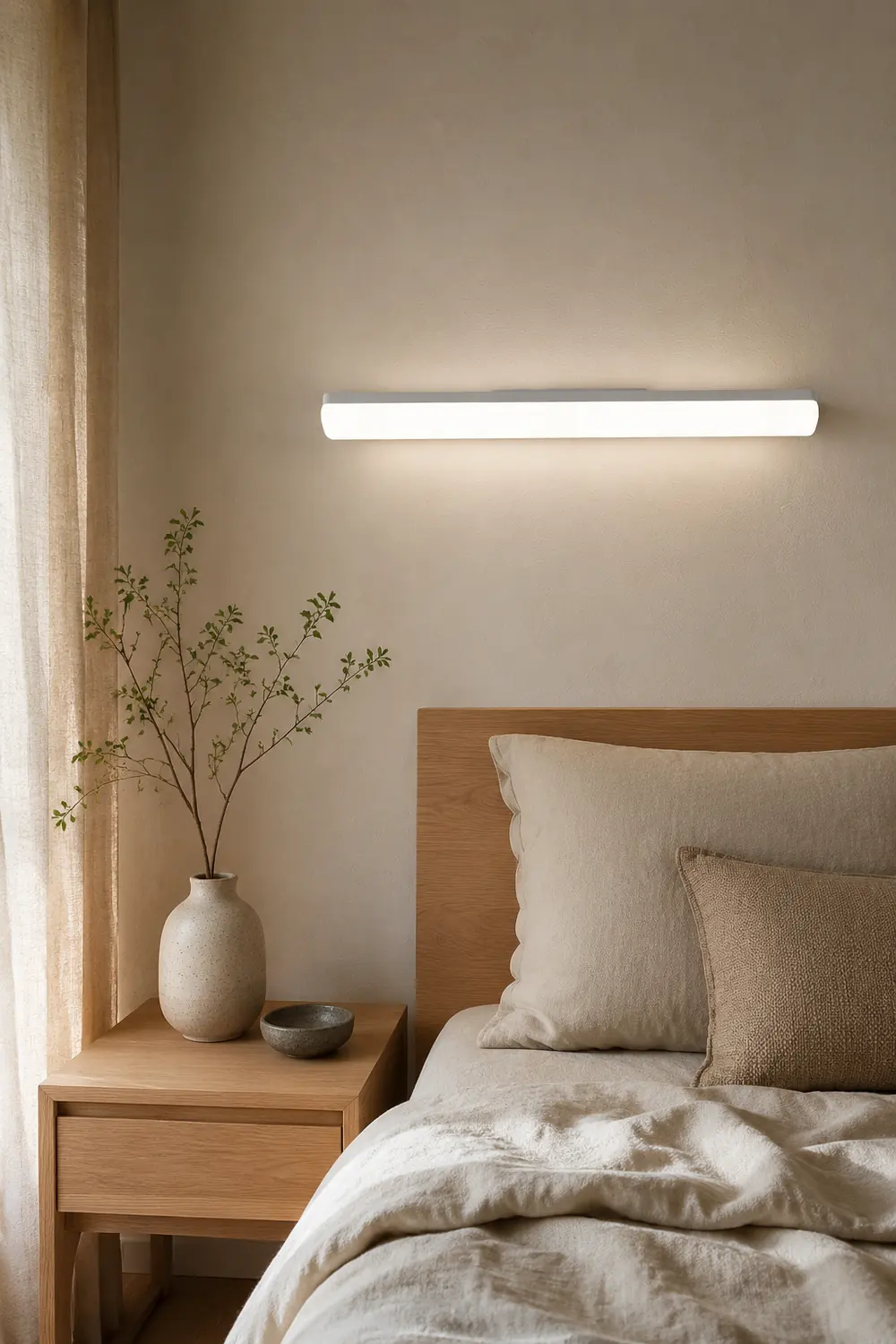 Edge Modern Rectangular Acrylic Modern Wall Lamp, White - Lumpaz