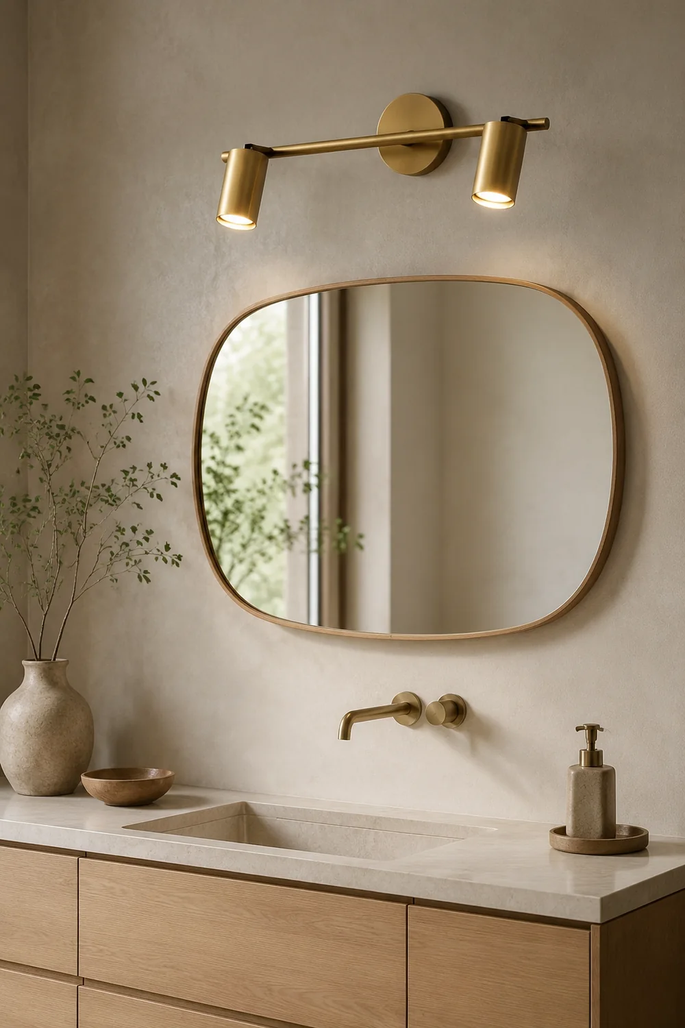 Freja Modern Cylinder Metal Wall Mounted Lamp, Black/Brass - Lumpaz