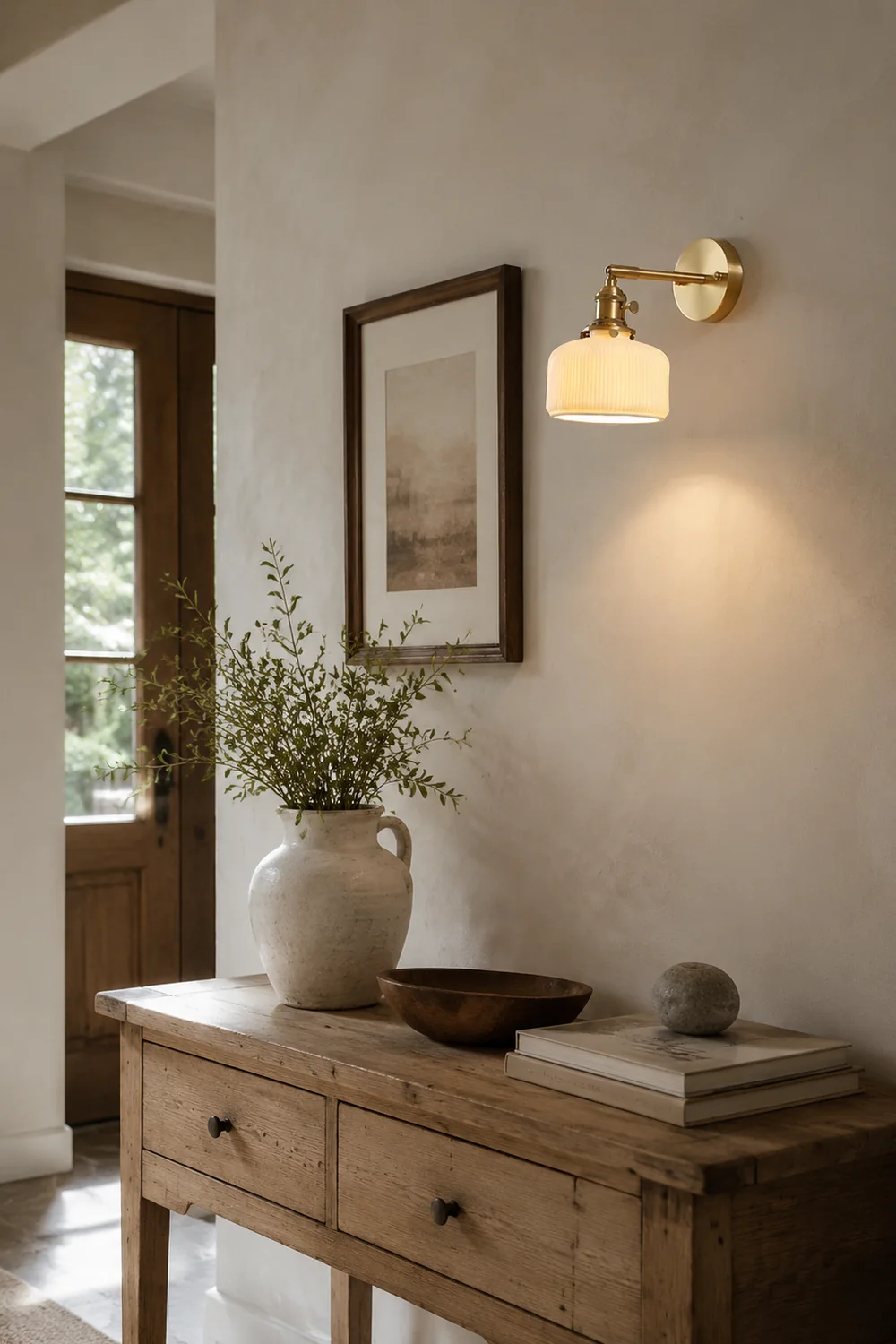 Lottie Vintage Column Ceramic Vanity Light, White, Bedroom - Lumpaz