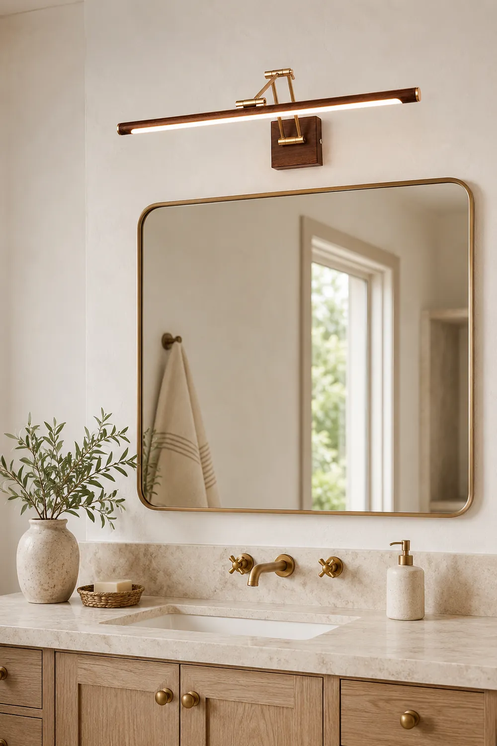 Ozawa Nordic Linear Adjustable Swing Arm Vanity Wall Lamp - Lumpaz