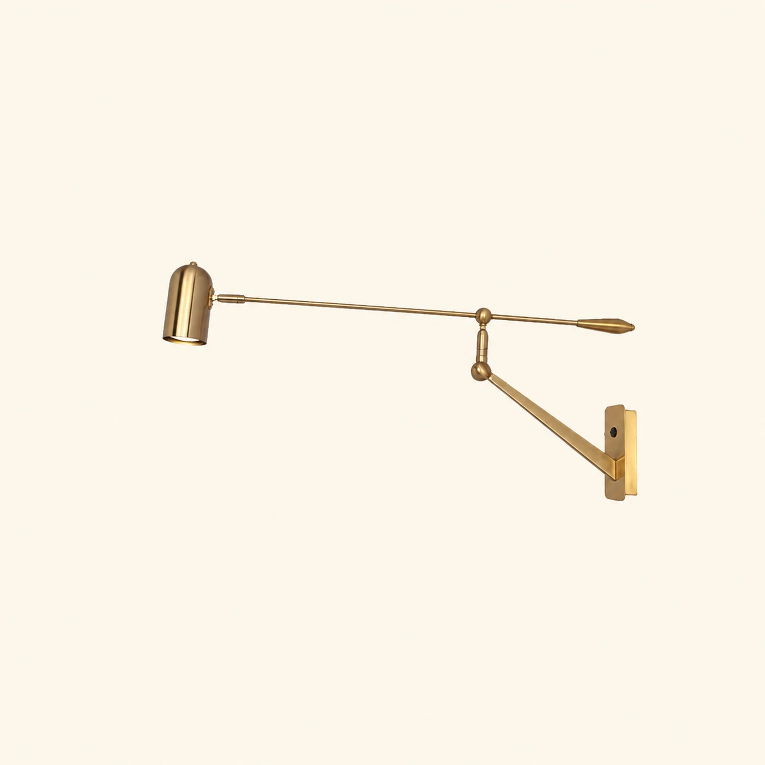 Freja Wall Lamp Cylindrical Modern/Minimalist, Metal, Adjustable, Gold, Bedroom - Lumpaz