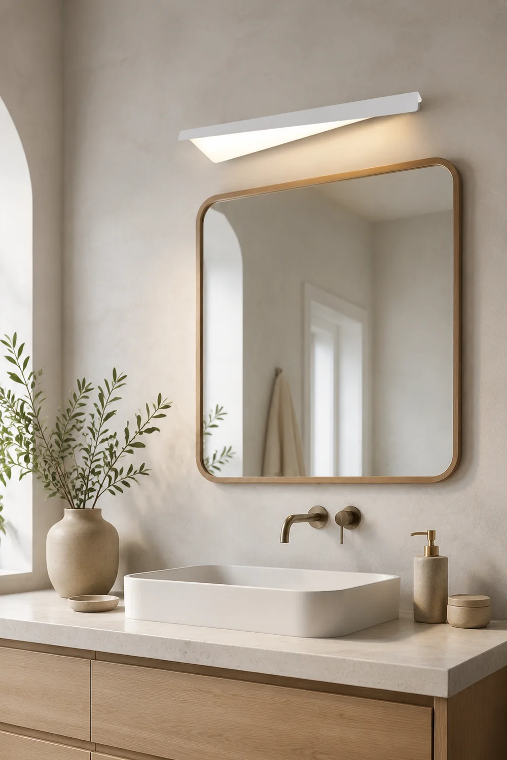 Leigh White Fold Vanity Wall Lamp - Lumpaz