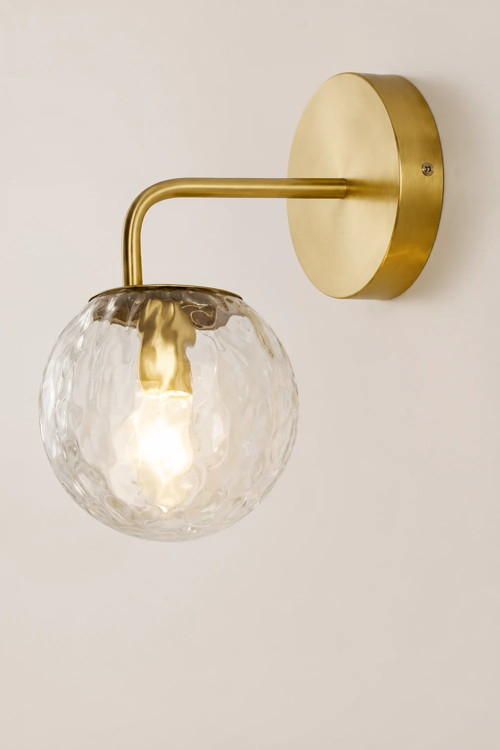 Valentina Vintage Clear Bubble Dresser Wall Lamp - Lumpaz