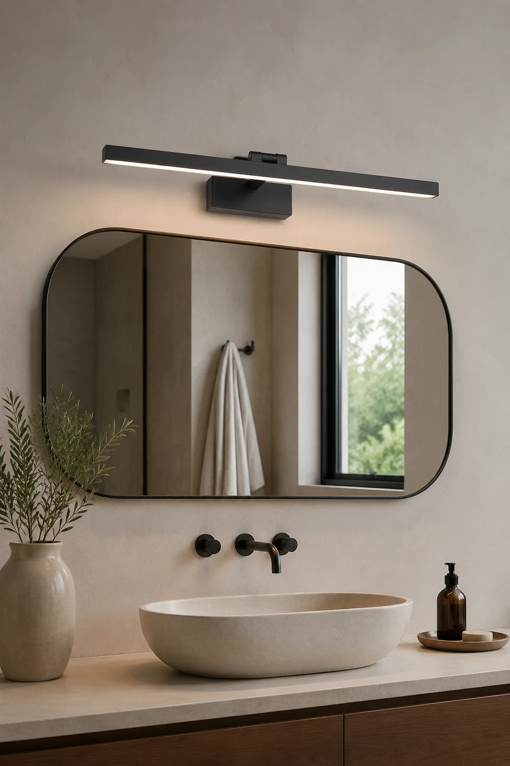 Leigh Modern Bar Metal Wall Lamp, Black&White - Lumpaz