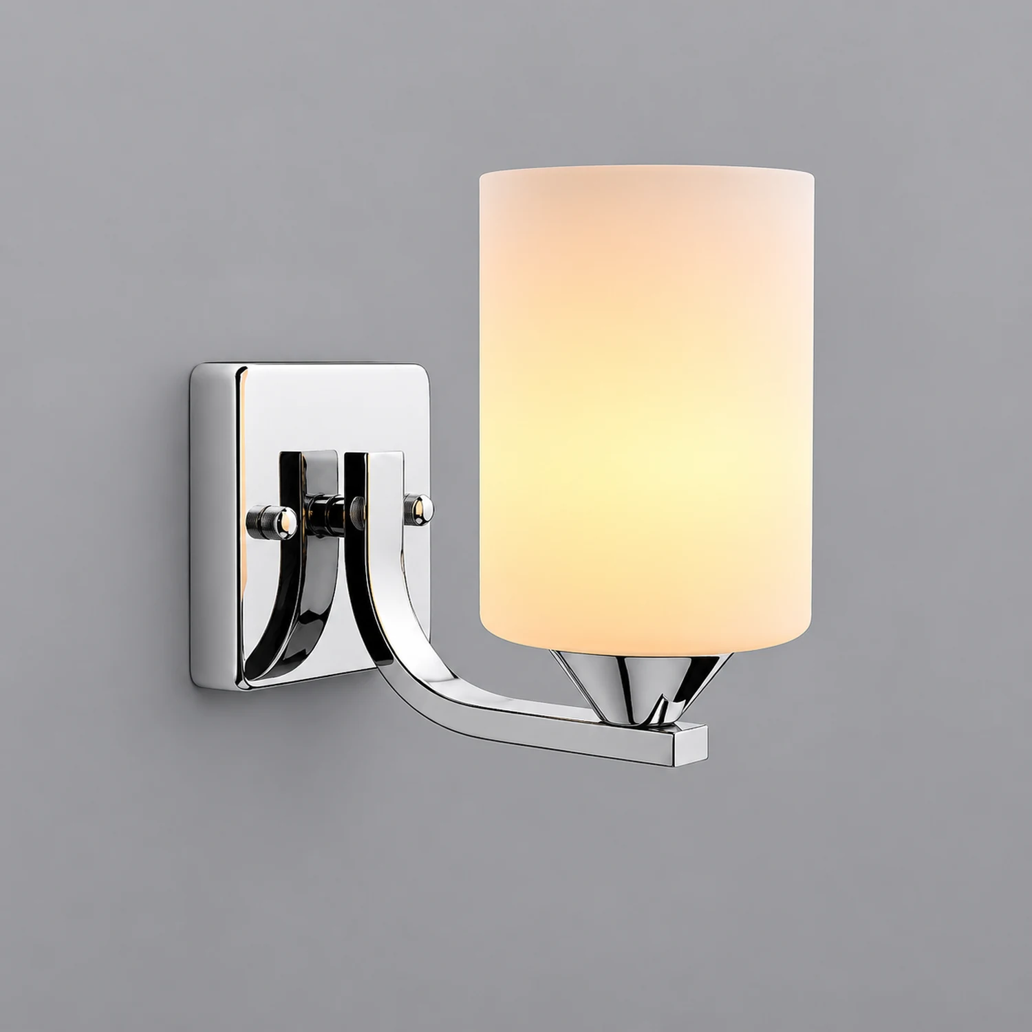 Eryn Modern Cylinder Metal Vanity Wall Lamp, Black/Chrome - Lumpaz